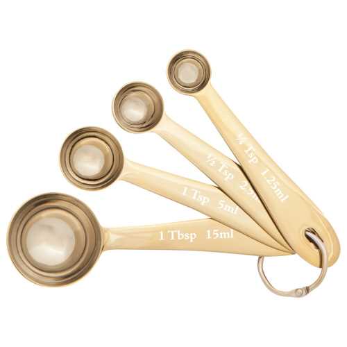 Image5.2148_1 SET/4 MEASURING SPOONS GOLD - Image 1