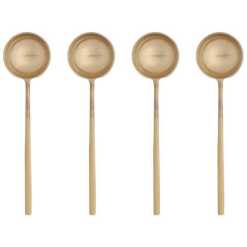 SET/4 LONG HANDLE SPOONS GOLD