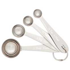 SET/4 MEASURING SPOONS SILVER
