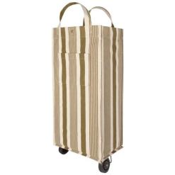 SHOPPING TROLLEY SAGE STRIPE