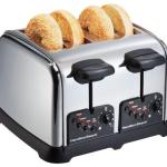 TOASTER 4 SLICE CLSC BRSH MTL