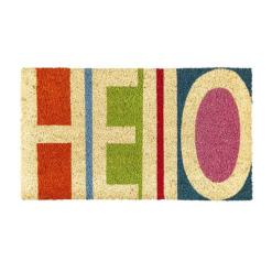 COLOURFUL HELLO COIR MAT