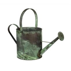 WATERING CAN ARTISAN VERDIGRIS FINS