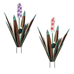 METAL WILDFLOWER SOLAR 22" STAKE