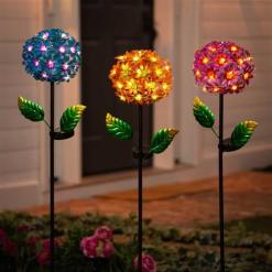 30" SOLAR GARDEN STK HYDRANGEA C24