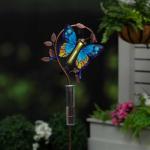 42" SOLAR RAIN GAUGE BLUE BRFLY C24 - Image 2