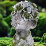 FAUX MOSS FAIRY STATUARY LARGE