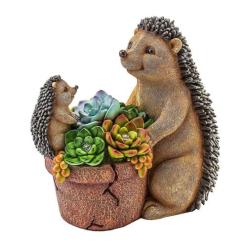 SOLAR SUCCULENTR HEDGEHOGS STATUE