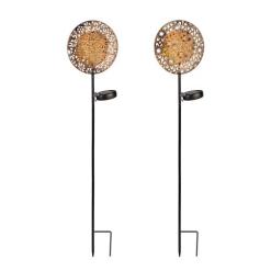 LASER  METAL SOLAR GARDEN STAKE C24