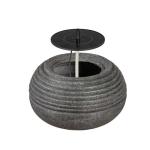 RIBBED BALL SAND STONE SOLAR FOUNTA - Image 2