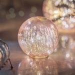 6" LED PINK CRACKLED DECORATIVE BAL - Image 2