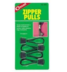 ZIPPER PULLS PLSTC 4/PK BLK