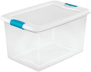 BOX LATCHING 64QT W/WHITE LID