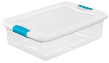 BOX LATCHING W/LID PLSTC 32QT