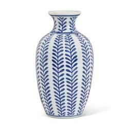 BLUE/WHITE CLASSIC NARROW NECK VASE