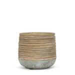 SMALL RATTAN WRAP LOOK PLANTER 5"