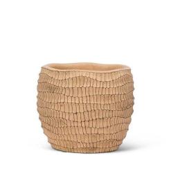 RIDGED ROUND PLANTER SMALL 4"