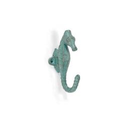SEAHORSE HOOK VERDIGRIS 5"