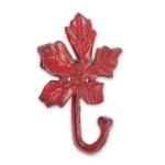 MAPLE LEAF WALL HOOK ANTQ RED 6"
