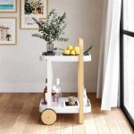 BELLWOOD BAR/STORAGE CART WHT/NAT - Image 5