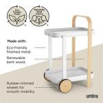 BELLWOOD BAR/STORAGE CART WHT/NAT