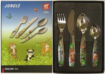 JUNGLE CHILDRENS FLATWEAR SET 4PCS