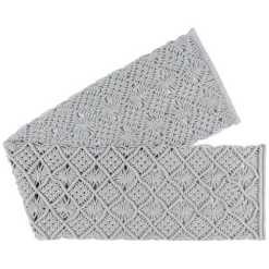 TABLE RUNNER 72 MACRAME GRAY