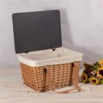 CANASTA WICKER BASKET BEIGE CANVAS - Image 2