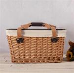 CANASTA WICKER BASKET BEIGE CANVAS