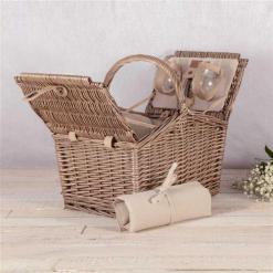 PICCADILLY WICKER BASKET RED/WHITE