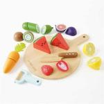 WOODEN CHOPPING BOARD & FOOD